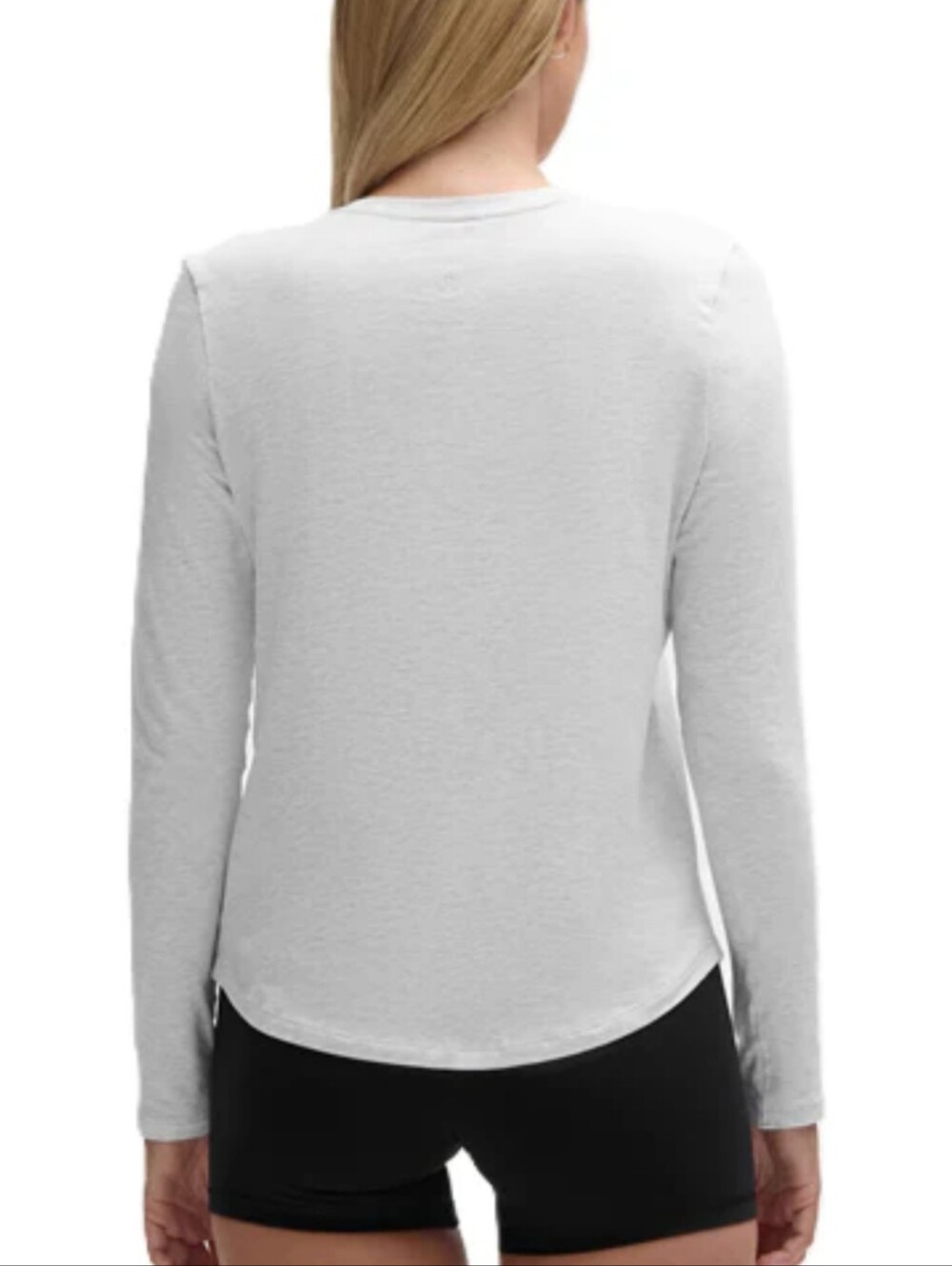 Lululemon Light Gray Long-Sleeve Crewneck Top - Women 6 - Picture 2 of 9